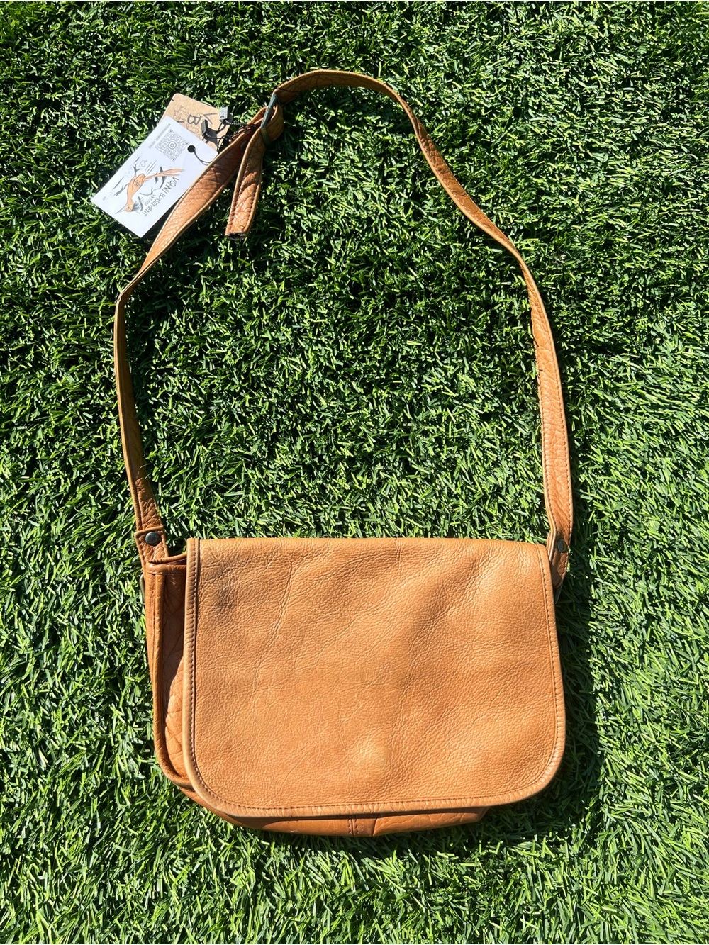 Simon Classic Tan Leather Crossbody Bag - Women